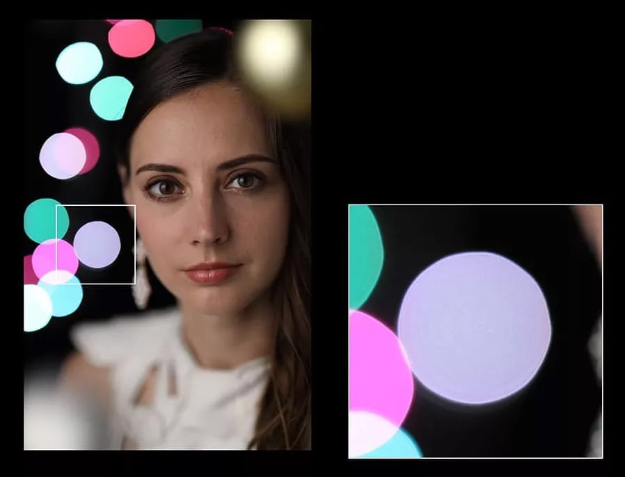 Bokeh com contorno nítido - Sem revestimento DS