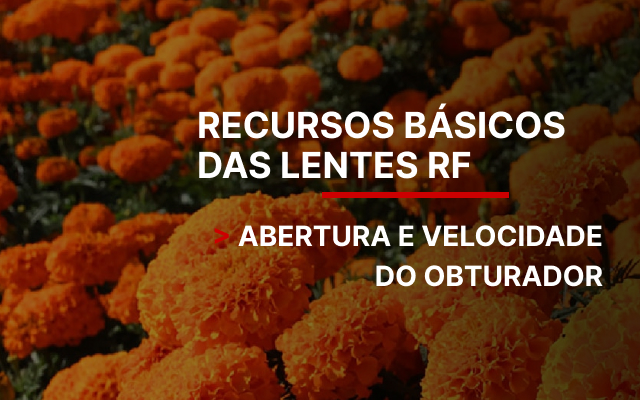 Recursos básicos das lentes RF - Abertura e velocidade do obturador